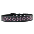 Unconditional Love Sprinkles Bright Pink Crystals Dog CollarBlack Size 16 UN811469